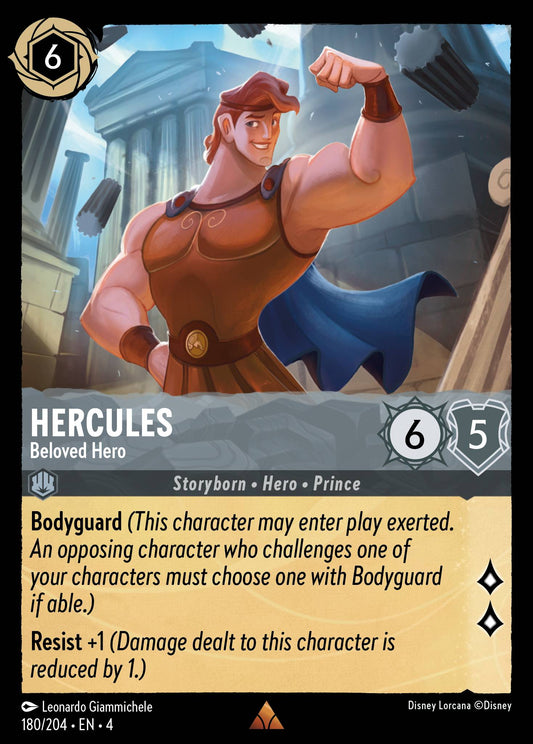 Hercules - Beloved Hero - Rare Normal Disney Lorcana card from Ursula's Return