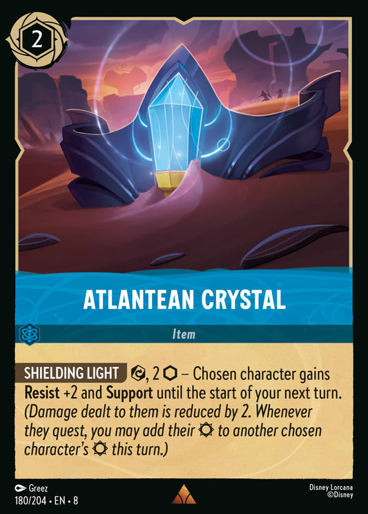 Atlantean Crystal - Rare Normal Disney Lorcana card from The Reign of Jafar
