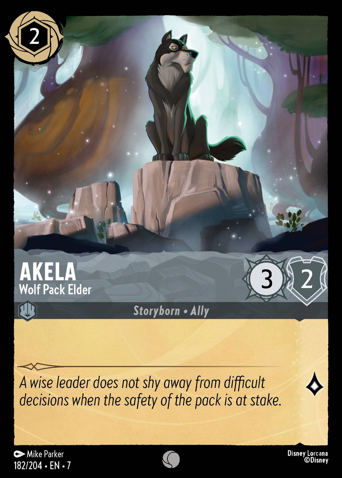 Akela - Wolf Pack Elder - Common Normal Disney Lorcana card from Archazia's Island