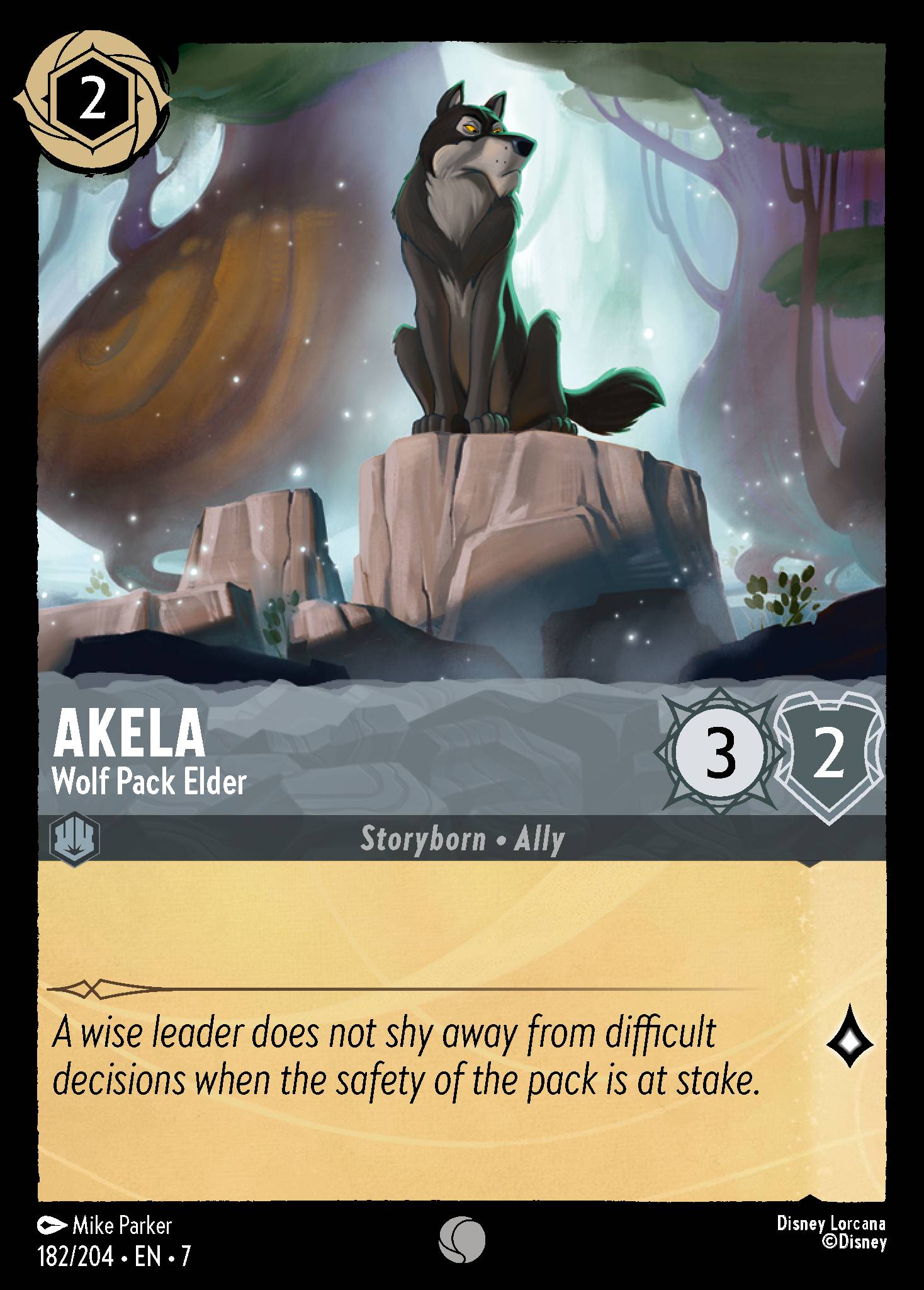 Akela - Wolf Pack Elder - Common Normal Disney Lorcana card from Archazia's Island