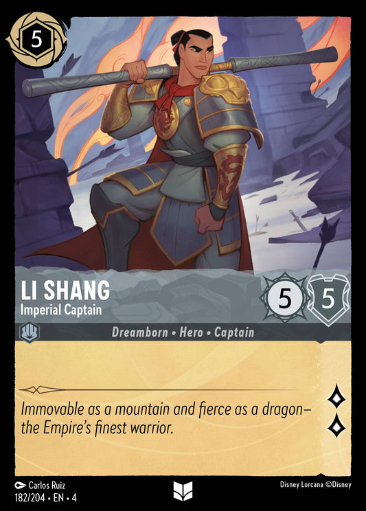 Li Shang - Imperial Captain - Uncommon Normal Disney Lorcana card from Ursula's Return
