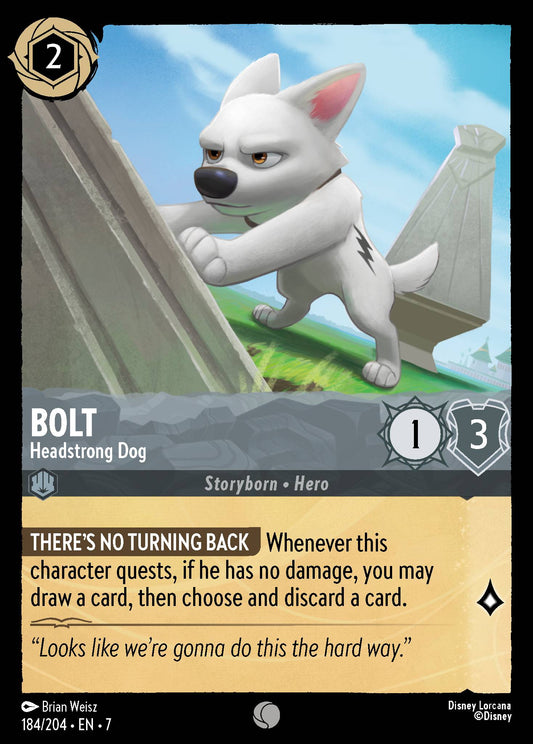 Bolt - Headstrong Dog - Common Normal Disney Lorcana card from Archazia's Island