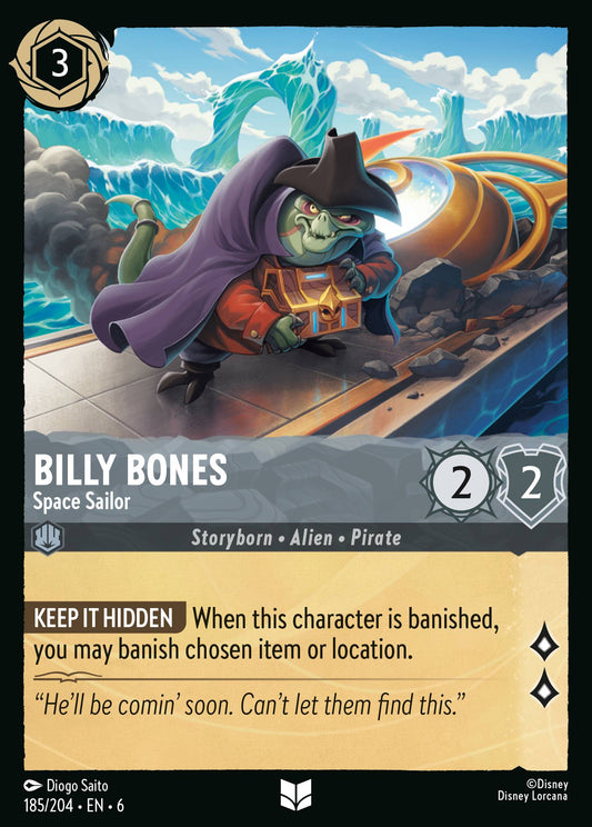 Billy Bones - Space Sailor - Uncommon Normal Disney Lorcana card from Azurite Sea