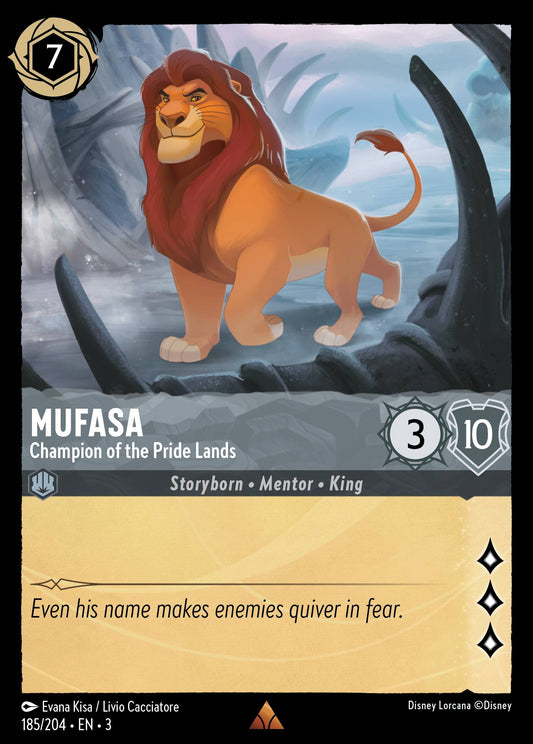 Mufasa - Champion of the Pride Lands - Rare Normal Disney Lorcana card from Into the Inklands