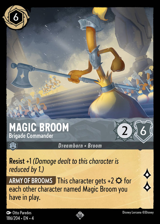 Magic Broom - Brigade Commander - Super Rare Normal Disney Lorcana card from Ursula's Return
