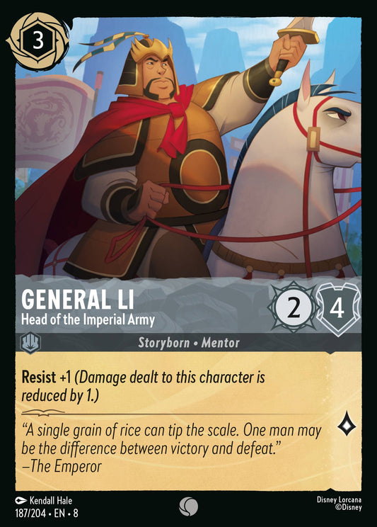 General Li - Head of the Imperial Army - Common Normal Disney Lorcana card from The Reign of Jafar
