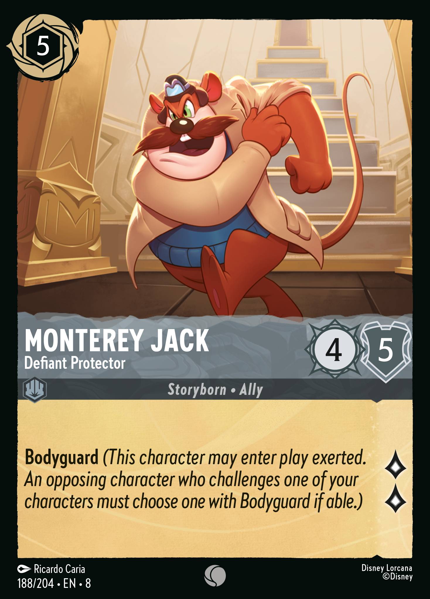 Monterey Jack - Defiant Protector - Common Normal Disney Lorcana card from The Reign of Jafar