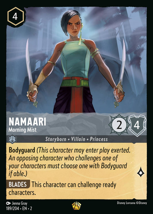 Namaari - Morning Mist - Legendary Normal Disney Lorcana card from Rise of the Floodborn
