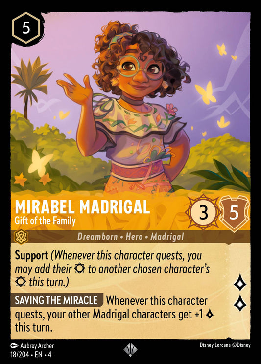Mirabel Madrigal - Gift of the Family - Super Rare Normal Disney Lorcana card from Ursula's Return