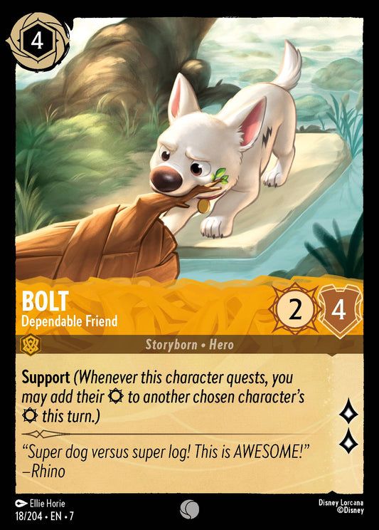 Bolt - Dependable Friend - Common Normal Disney Lorcana card from Archazia's Island