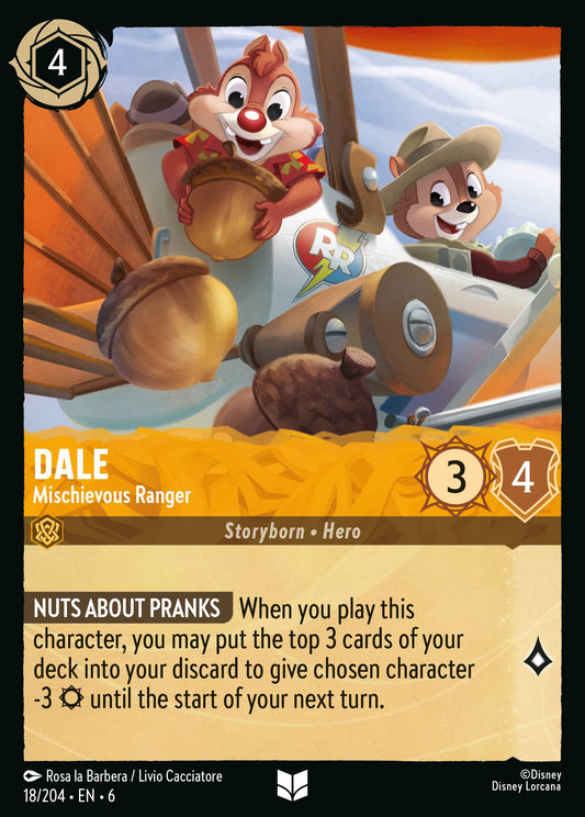 Dale - Mischievous Ranger - Uncommon Normal Disney Lorcana card from Azurite Sea