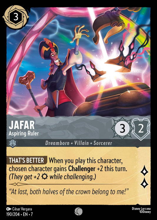 Jafar - Aspiring Ruler - Common Normal Disney Lorcana card from Archazia's Island