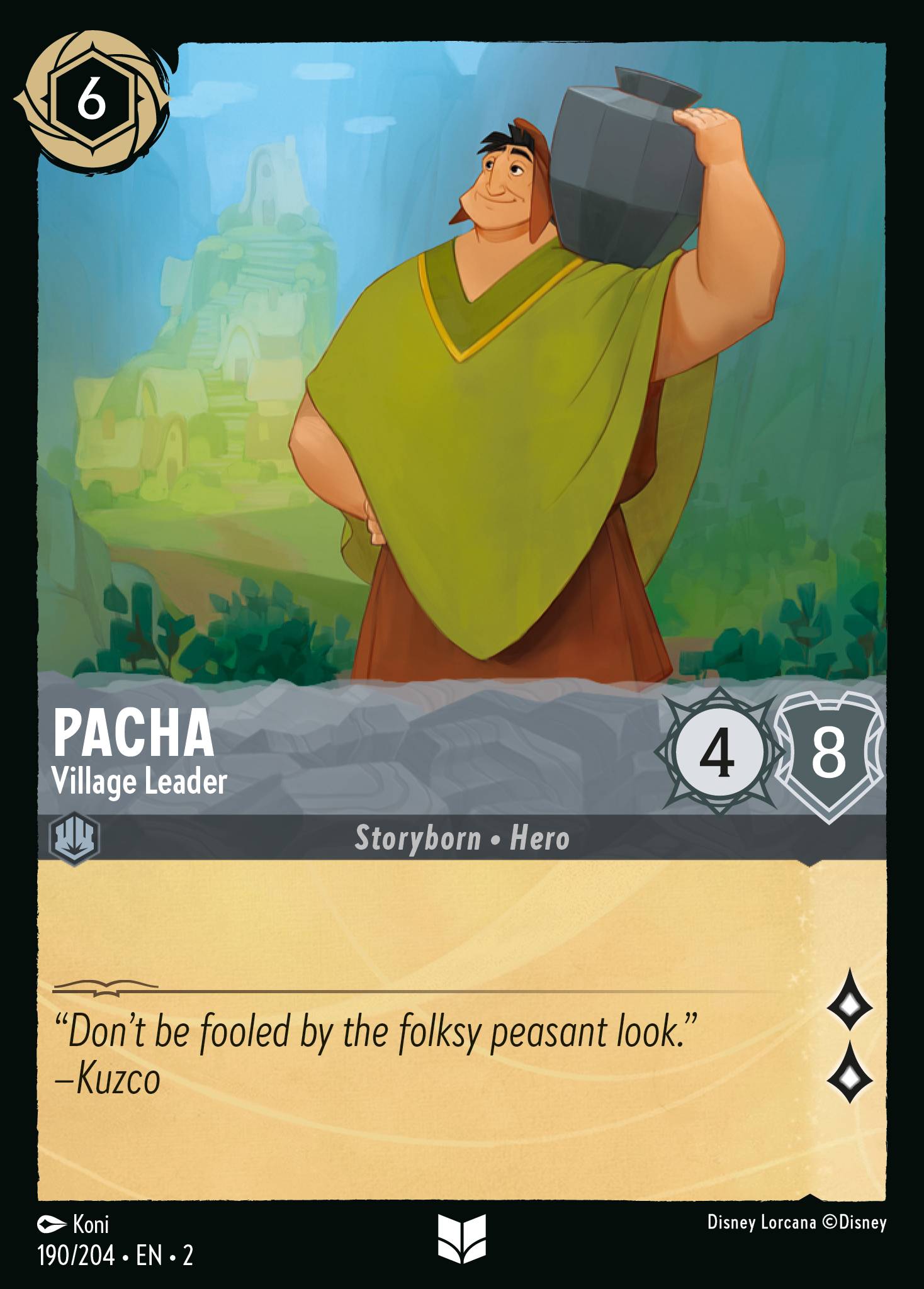 Pacha - Village Leader - Uncommon Normal Disney Lorcana card from Rise of the Floodborn