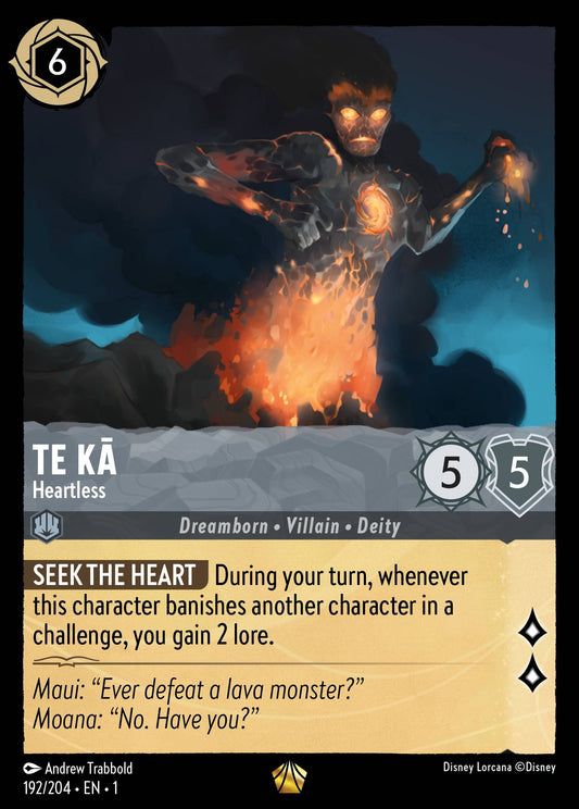 Te Ka - Heartless - Legendary Normal Disney Lorcana card from The First Chapter