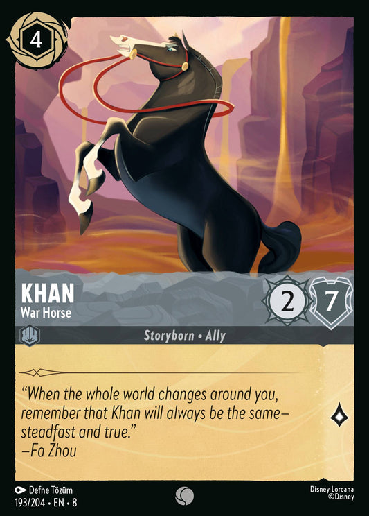 Khan - War Horse - Common Normal Disney Lorcana card from The Reign of Jafar
