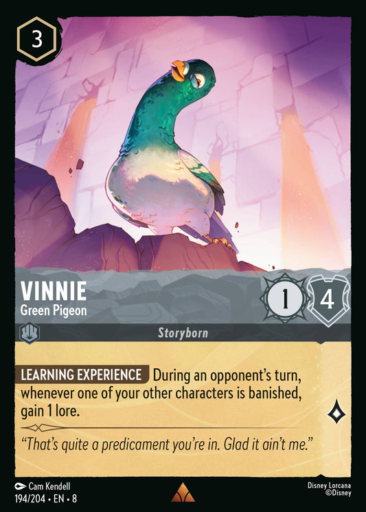 Vinnie - Green Pigeon - Rare Normal Disney Lorcana card from The Reign of Jafar