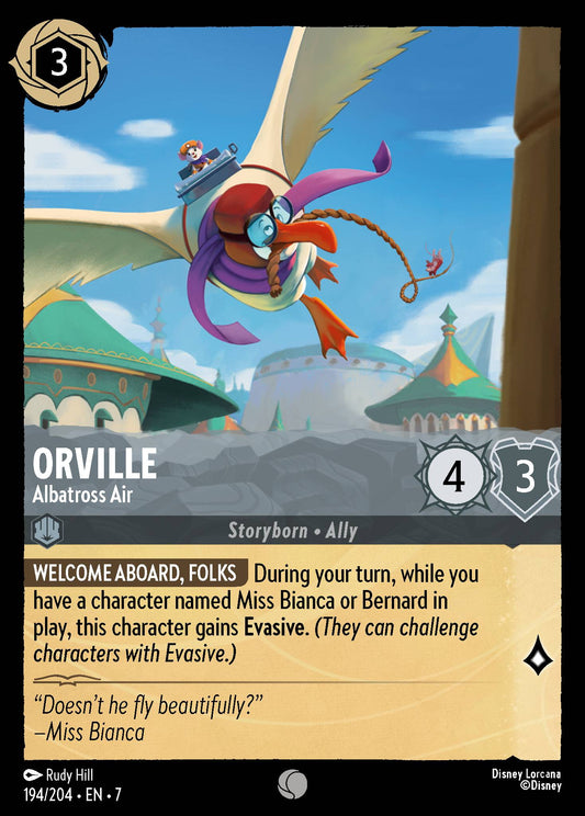 Orville - Albatross Air - Common Normal Disney Lorcana card from Archazia's Island