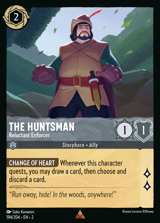 The Huntsman - Reluctant Enforcer - Rare Normal Disney Lorcana card from Rise of the Floodborn