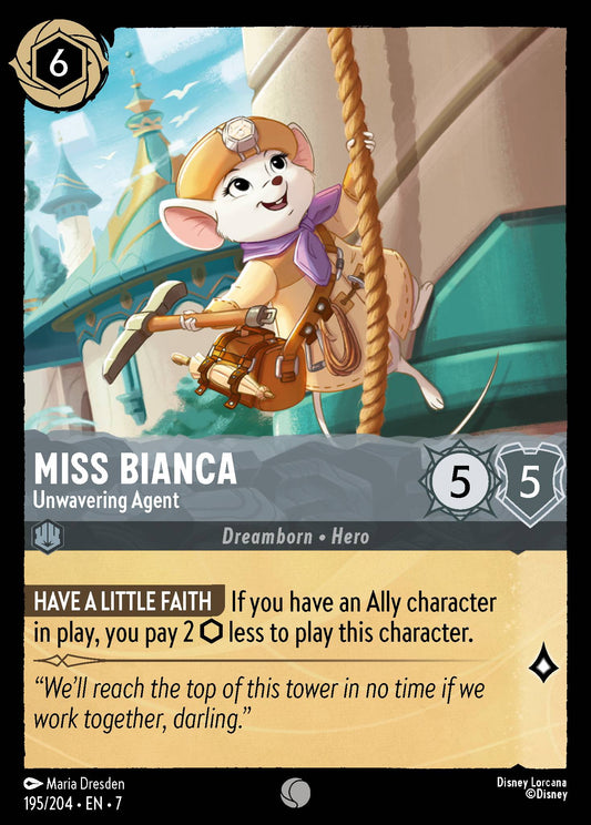 Miss Bianca - Unwavering Agent - Common Normal Disney Lorcana card from Archazia's Island