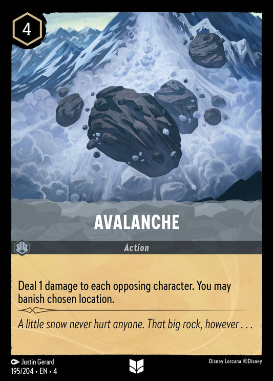 Avalanche - Uncommon Normal Disney Lorcana card from Ursula's Return