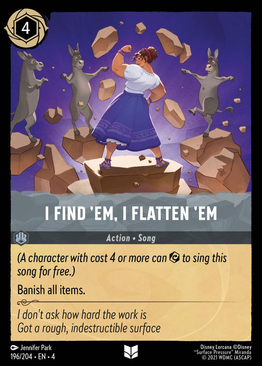 I Find 'Em, I Flatten 'Em - Uncommon Normal Disney Lorcana card from Ursula's Return