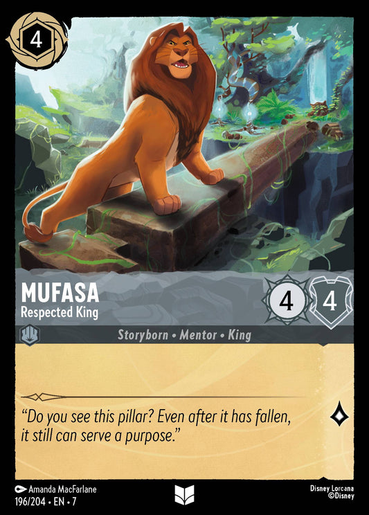 Mufasa - Respected King - Uncommon Normal Disney Lorcana card from Archazia's Island