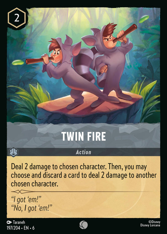 Twin Fire - Common Normal Disney Lorcana card from Azurite Sea