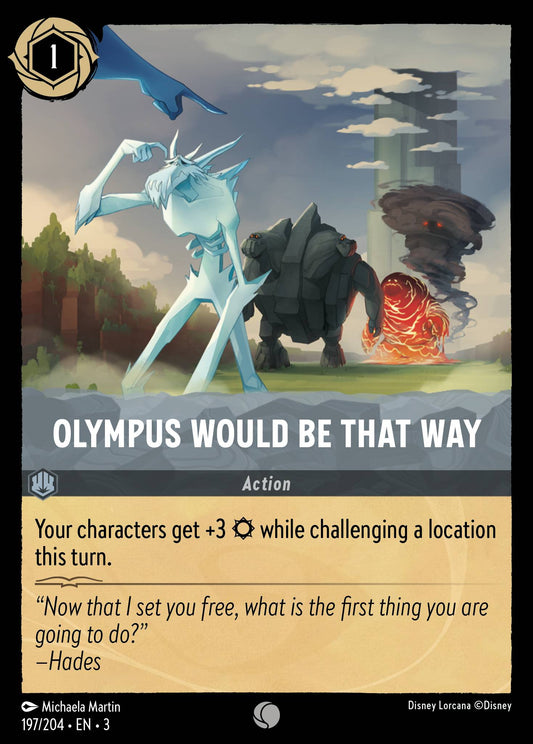 Olympus Would Be That Way - Common Normal Disney Lorcana card from Into the Inklands