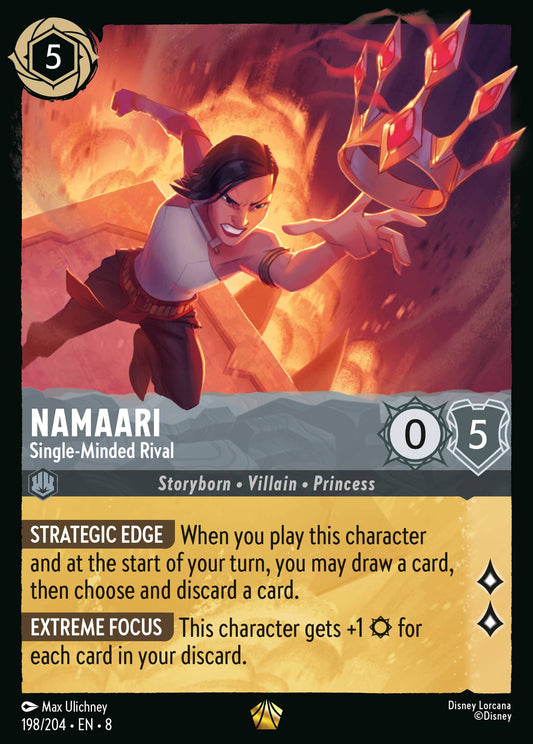 Namaari - Single-Minded Rival - Legendary Normal Disney Lorcana card from The Reign of Jafar
