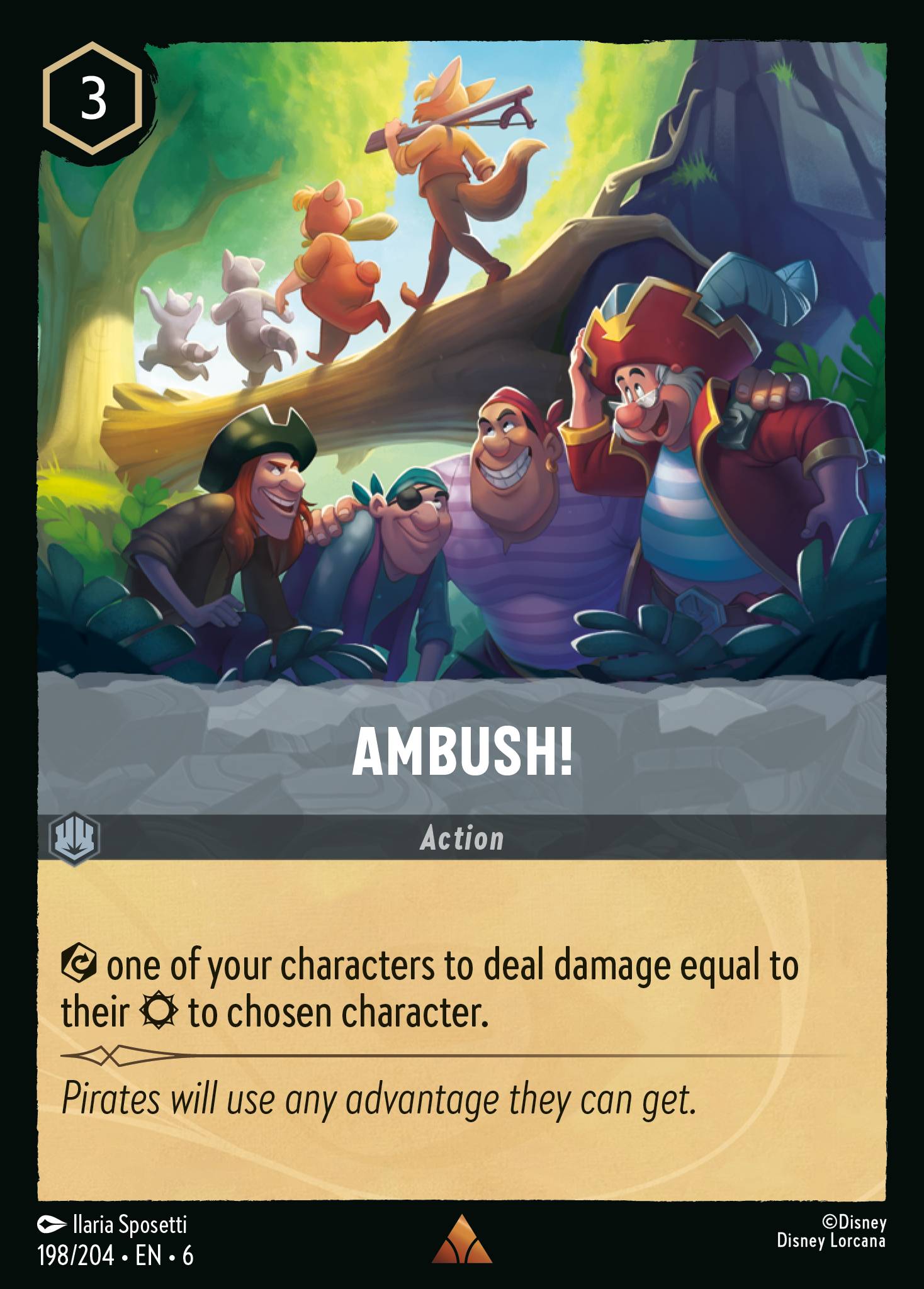 Ambush! - Rare Normal Disney Lorcana card from Azurite Sea