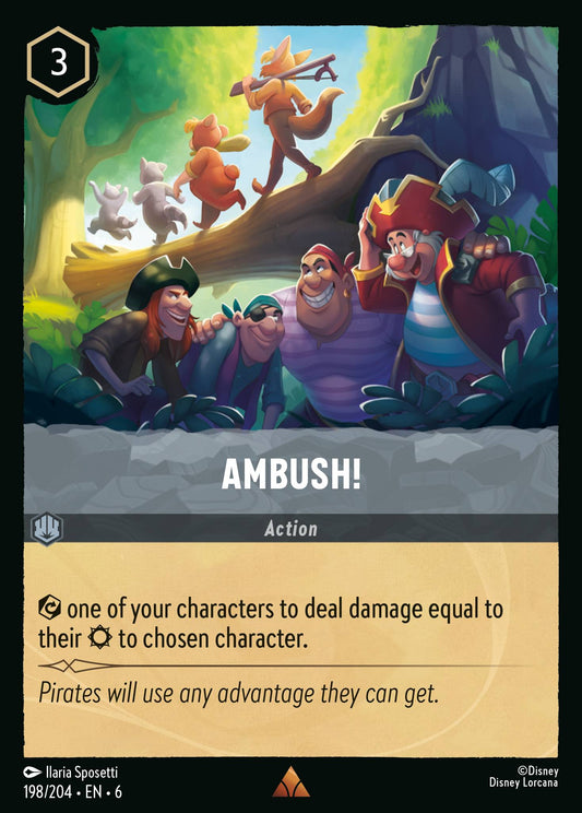 Ambush! - Rare Normal Disney Lorcana card from Azurite Sea