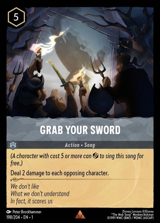 Grab Your Sword - Rare Normal Disney Lorcana card from The First Chapter