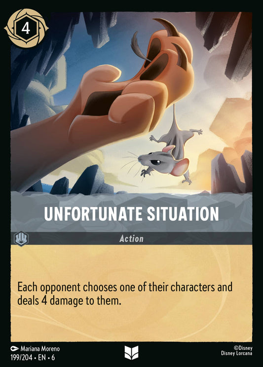 Unfortunate Situation - Uncommon Normal Disney Lorcana card from Azurite Sea