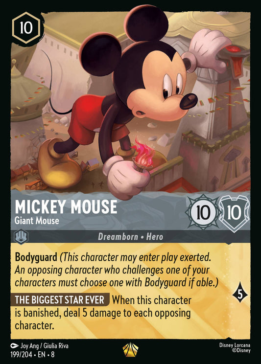 Mickey Mouse - Giant Mouse - Legendary Normal Disney Lorcana card from The Reign of Jafar