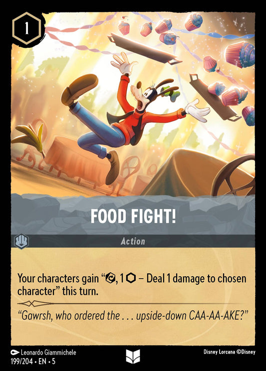Food Fight! - Uncommon Normal Disney Lorcana card from Shimmering Skies
