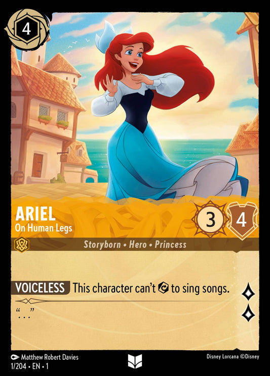 Ariel - On Human Legs - Uncommon Normal Disney Lorcana card from The First Chapter