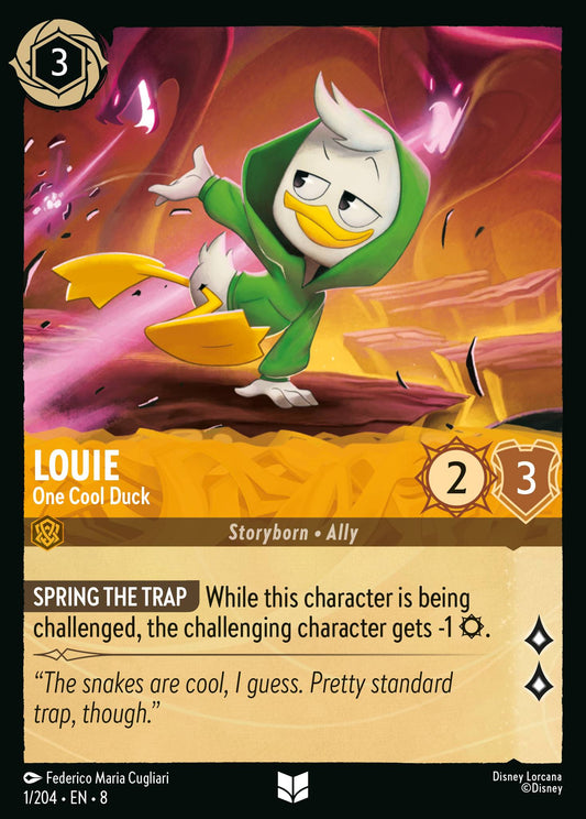 Louie - One Cool Duck - Uncommon Normal Disney Lorcana card from The Reign of Jafar