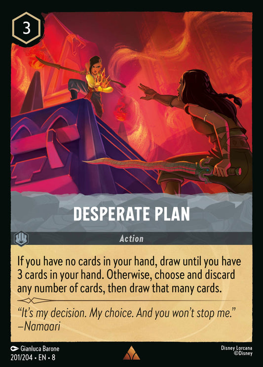 Desperate Plan - Rare Normal Disney Lorcana card from The Reign of Jafar