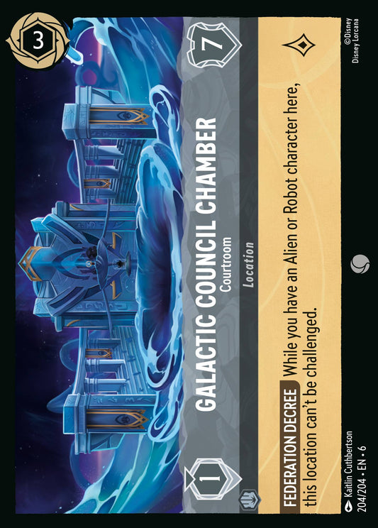 Galactic Council Chamber - Courtroom - Common Normal Disney Lorcana card from Azurite Sea