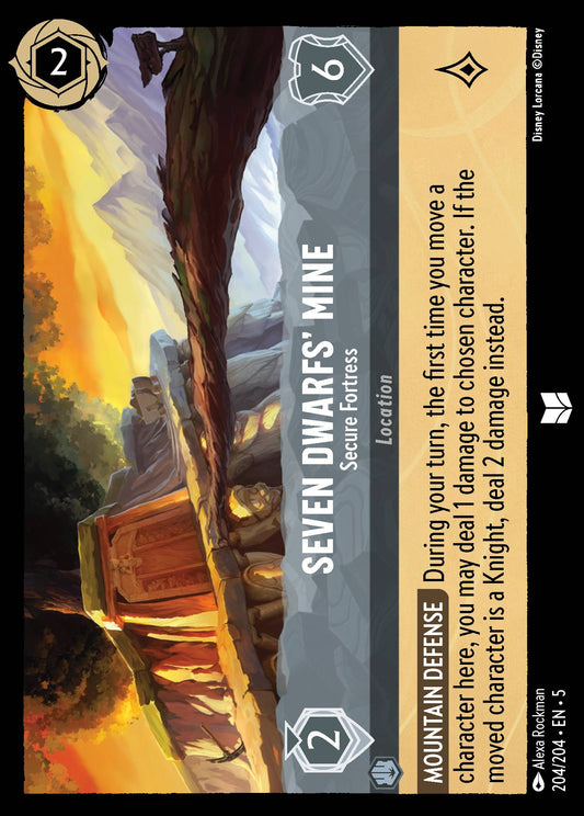 Seven Dwarfs' Mine - Secure Fortress - Uncommon Normal Disney Lorcana card from Shimmering Skies