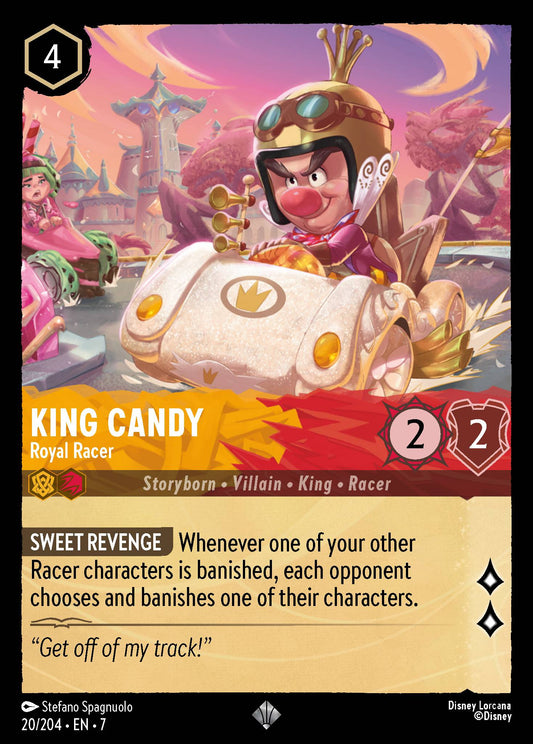King Candy - Royal Racer - Super Rare Normal Disney Lorcana card from Archazia's Island