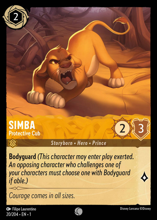 Simba - Protective Cub - Common Normal Disney Lorcana card from The First Chapter