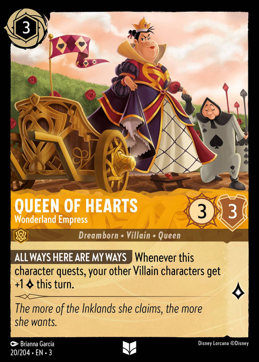 Queen of Hearts - Wonderland Empress - Uncommon Normal Disney Lorcana card from Into the Inklands