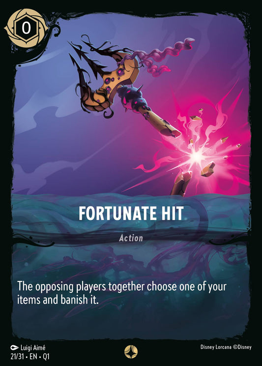 Fortunate Hit - Special Normal Disney Lorcana card from Unknown Set