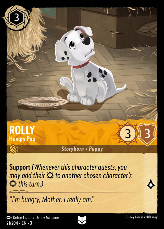 Rolly - Hungry Pup - Uncommon Normal Disney Lorcana card from Into the Inklands