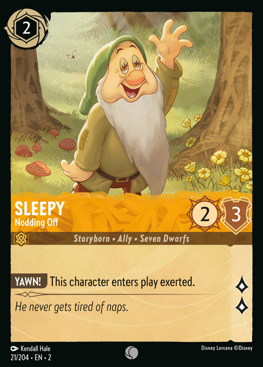 Sleepy - Nodding Off - Common Normal Disney Lorcana card from Rise of the Floodborn