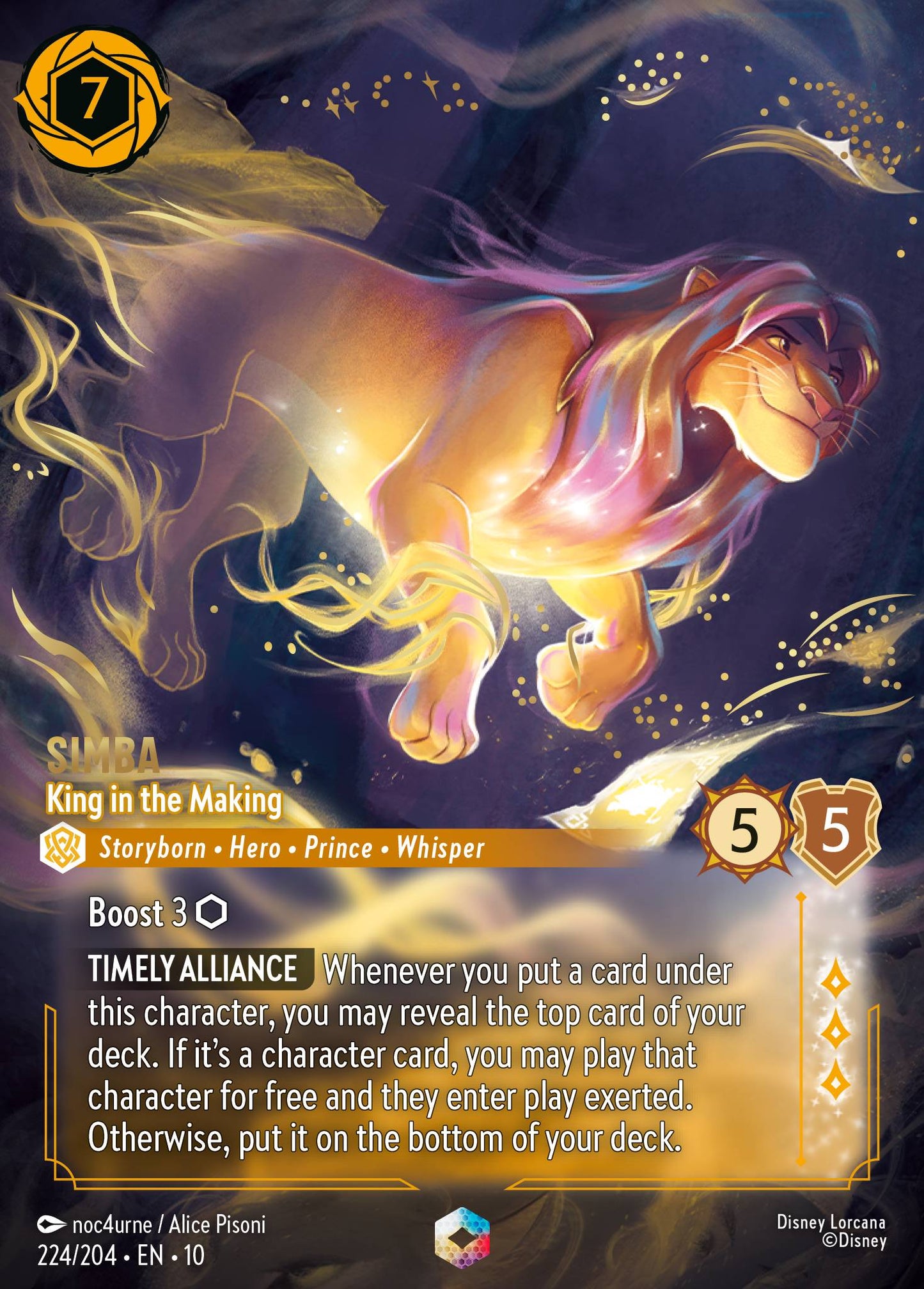 Simba - King in the Making (Enchanted) - Holofoil