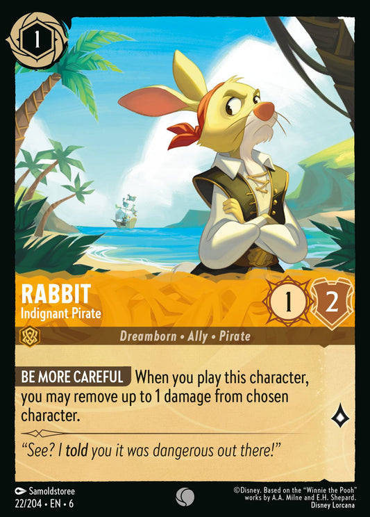 Rabbit - Indignant Pirate - Common Normal Disney Lorcana card from Azurite Sea