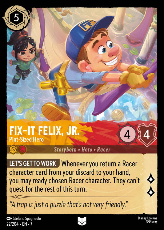 Fix-It Felix, Jr. - Pint-Sized Hero - Uncommon Normal Disney Lorcana card from Archazia's Island