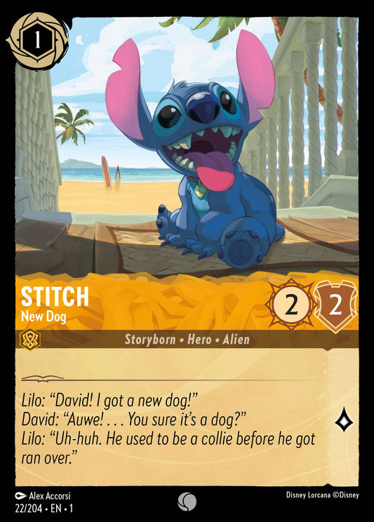 Stitch - New Dog - Common Normal Disney Lorcana card from The First Chapter